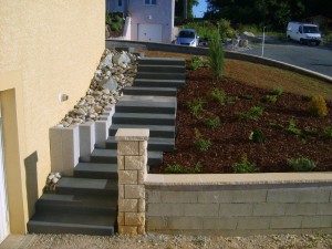 aménagement extérieur escalier granit mulhouse