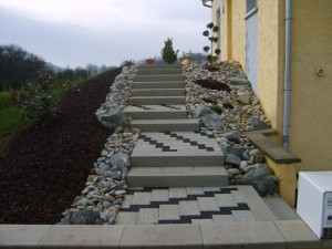 aménagement extérieur granit escalier mulhouse