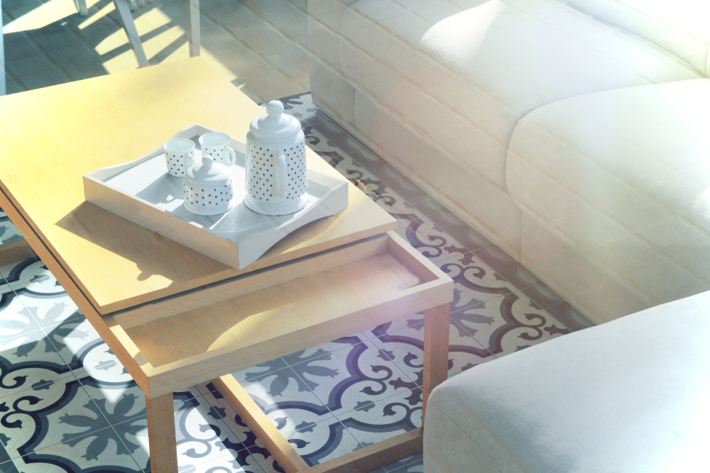 salon carreaux de ciment