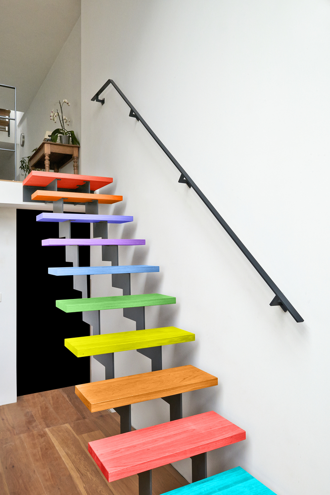 escalier de couleur